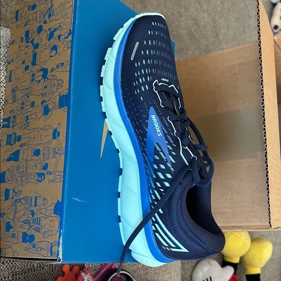 Brooks Ghost 13 Women's Shoes - Blue and Black - Picture 6 of 8